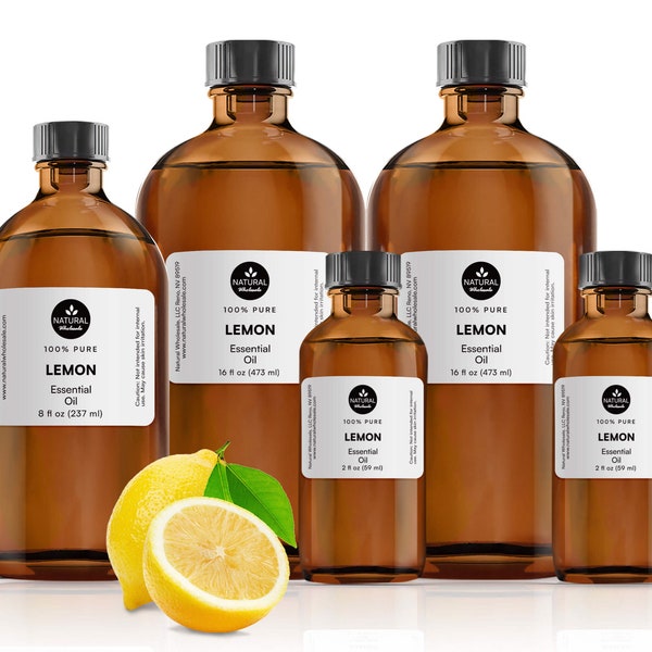 Lemon Essential Oil, 100% Pure Natural, Bulk Wholesale For DIY, Skin, Soapmaking, Candle, Blends, and Diffuser.
