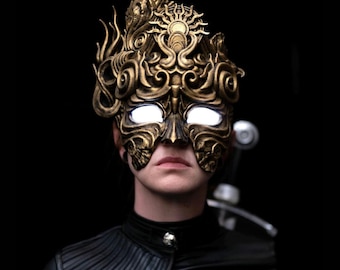 STL Golden Dread Trove Mask  3D Print File Bookish Fan Art Cosplay Witch Mask