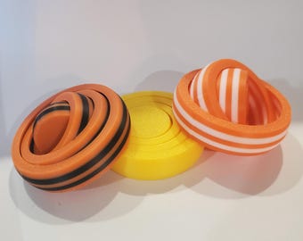 Juguete giratorio STL con 3 anillos, archivo de impresión 3D STL