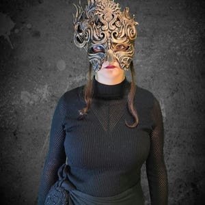 STL Golden Dread Trove Mask 3D Print File Bookish Fan Art Cosplay Witch Mask image 4