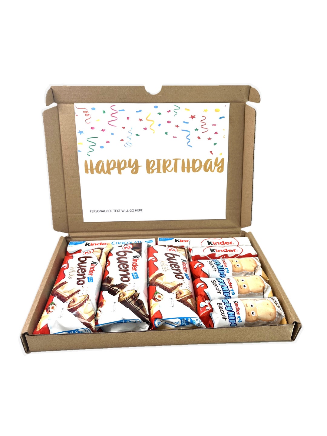 Kinder Chocolate Gift Box Kinder Hamper Personalised Treat Box Happy
