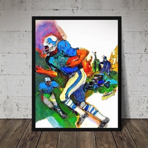 1967 DETROIT LIONS Print - Digital Download, Printable Art, Vintage Football Decor, Football Print, Football Poster, Football Wall Art