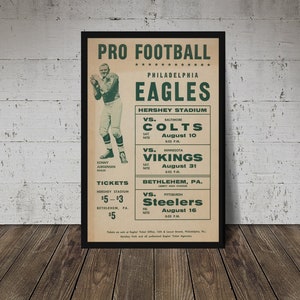 1959 PHILADELPHIA EAGLES Print - Vintage Football Decor, Football Print, Football Poster, Football Wall Art, Football Artwork