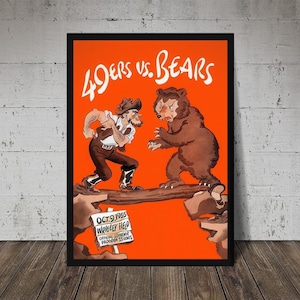 1955 CHICAGO BEARS Print - Vintage Football Decor, NFL Poster, Football Print, Football Poster, Football Wall Art, Football Artwork