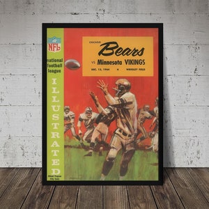 1964 CHICAGO BEARS Print - Vintage Football Decor, NFL Poster, Football Print, Football Poster, Football Wall Art, Football Artwork
