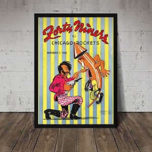 1946 SAN FRANCISCO 49ers Print - Vintage Football Decor, Football Print, Football Poster, Football Wall Art, Football Artwork