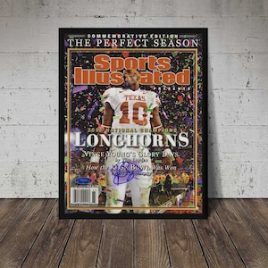 2005 TEXAS LONGHORNS Print - Vintage Football Decor, Football Print, Football Poster, Football Art