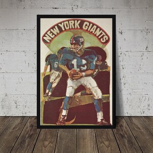1968 NEW YORKI GIANTS Print - Football Decor, Football Print, Football Poster, Football Wall Art