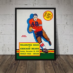 1939 CHICAGO BEARS Print - Vintage Football Decor, NFL Poster, Football Print, Football Poster, Football Wall Art, Football Artwork