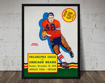 1939 Chicago Bears Poster – Vintage NFL Football Art Print