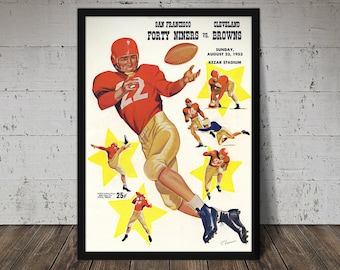 1953 San Francisco 49ers Art Print – Vintage Football Poster