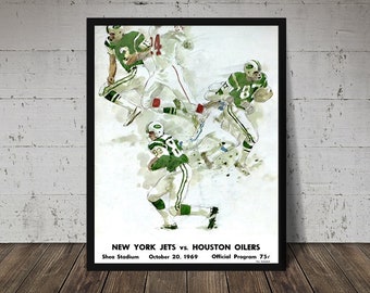 1969 New York Jets Art Print – Vintage Football Poster
