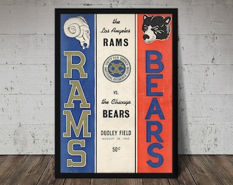 1965 Chicago Bears Print – Vintage Football Poster Art