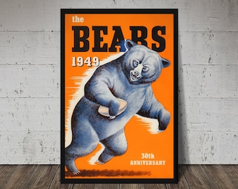 1949 Chicago Bears Print - Vintage NFL Football Artwork