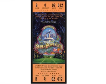 1994 Super Bowl XXVIII Ticket Stub Art Print - Dallas Cowboys