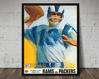 1966 Los Angeles Rams Vintage Football Art Print