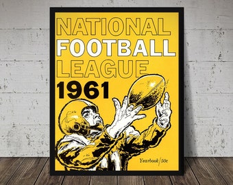 1961 NFL Football Art Print – Vintage Wall Decor