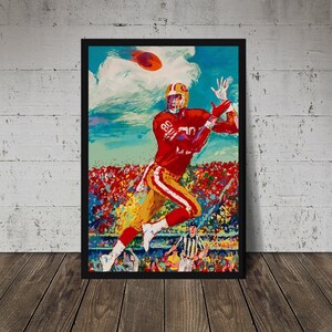 1995 SAN FRANCISCO 49ers Jerry Rice Print - Vintage Football Decor, Football Print, Football Poster, Football Wall Art, Football Artwork