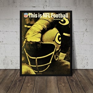 1964 GREEN BAY PACKERS Print - Vintage Football Decor, Football Print, Football Poster, Football Wall Art, Football Artwork