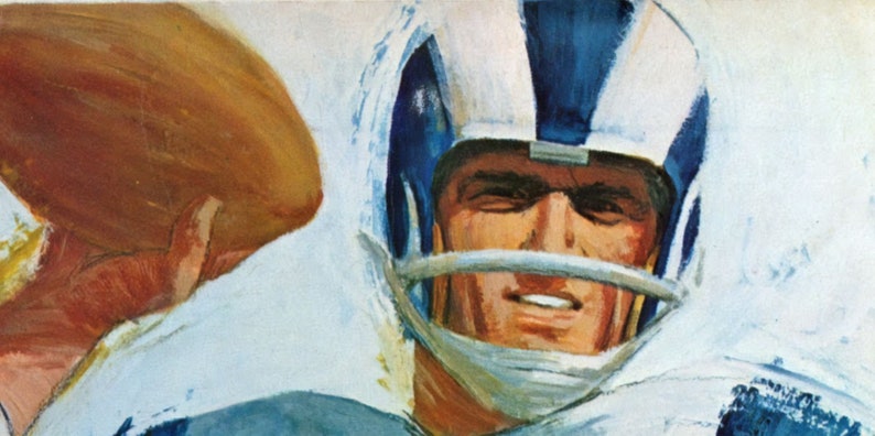 1966 LOS ANGELES RAMS Print - Vintage Football Decor, Football Print ...