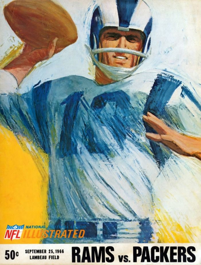 1966 LOS ANGELES RAMS Print - Vintage Football Decor, Football Print ...