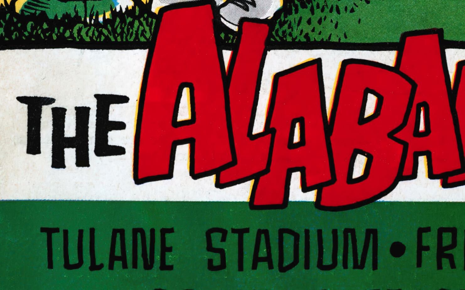 1958 TULANE GREEN WAVE Football Program Print Vintage Football Decor