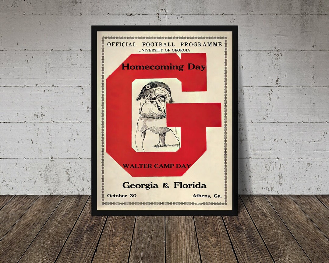 1926 UNIVERSITY of BULLDOGS Football Program Print Vintage