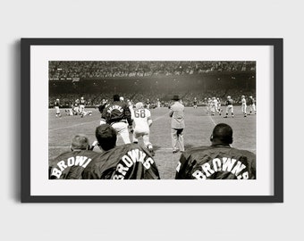 Vintage Cleveland Browns Photo Print - Restored Football Art