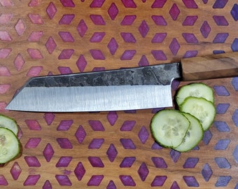 Ko-bunka/ Japanese kitchen knife/ handmade/ walnut handle