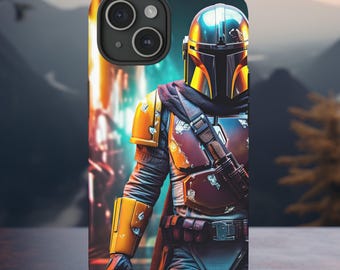 Mandalorian Phone Case, Samsung Galaxy Case, Star Wars Armor Cover, Unique Gift Idea, iPhone 16 15 14 13, Star Wars Fan Gift, Mando