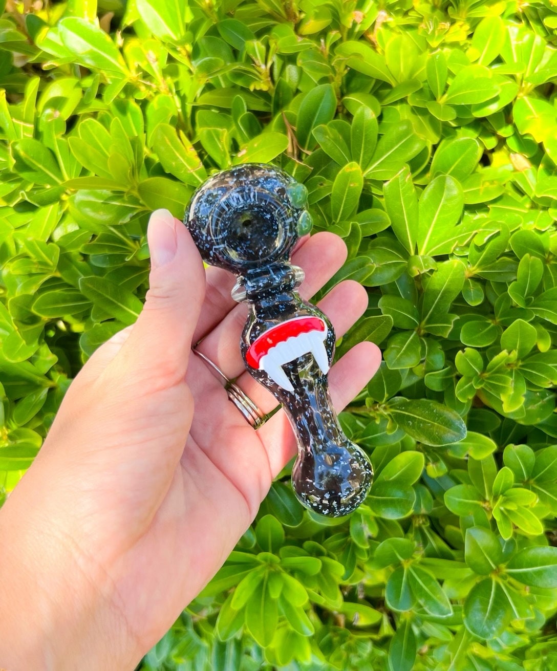 Black Cat Halloween Hand Pipe Spooky Pipe Girly Pipe Halloween Pipe