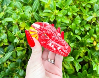 Dragon Cermaic Hand Pipe| Cool Pipe| Red Pipe| Unique Pipe