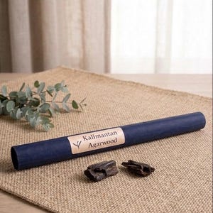 Natural Kalimantan Agarwood Incense Sticks, Pure Oud Meditation Fragrance, Relaxing Home Aroma