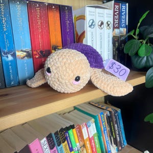 Handmade Crochet Turtle Plushie – Soft Amigurumi Turtle Toy, Sea Turtle Gift, Stuffed Animal, Kawaii Turtle Decor