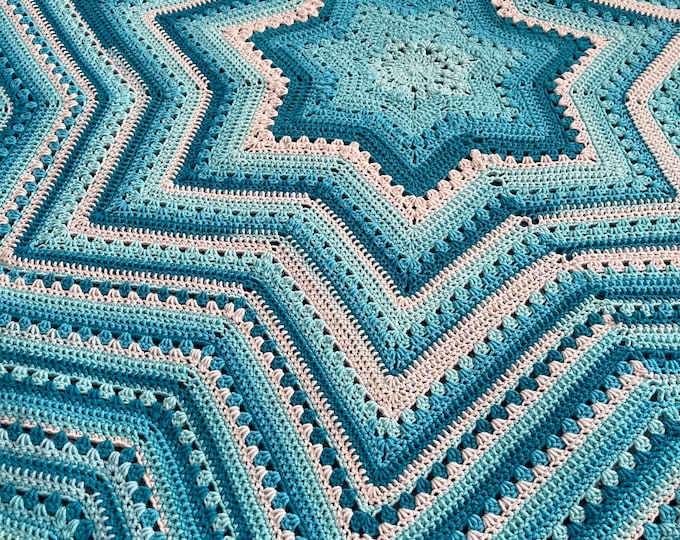 6 Day Star Crochet Blanket Etsy