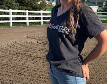 Dirt Hustlin' Own it | Distressed Women's V-Neck