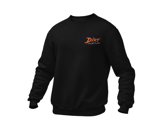 DIRT HUSTLIN' front logo | Distressed Crewneck