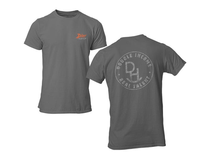 DOUBLE INCOME Real TALENT | Distressed Men's Tee