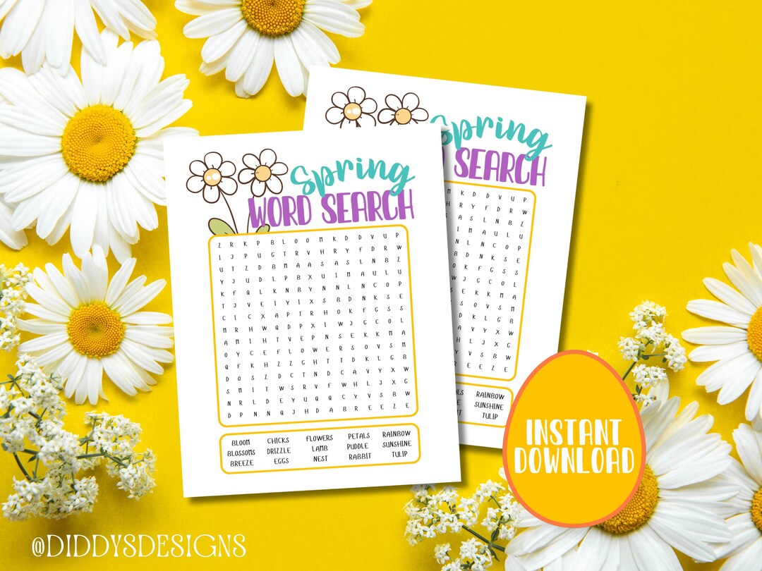Spring Word Search & Answer Key | Spring Themed Vocabulary | Digital ...