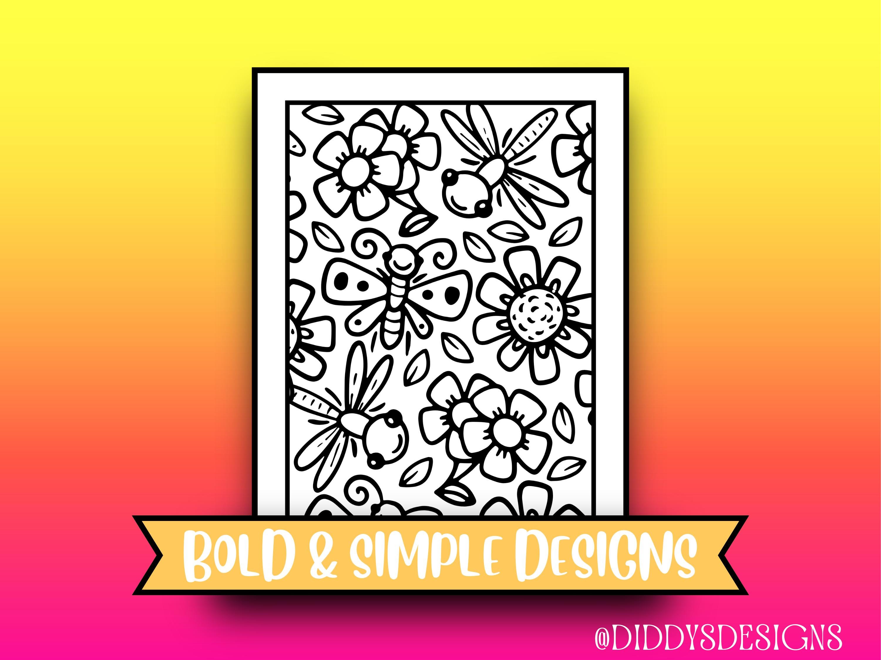Summer Coloring Pages: Large Print for Adults & Kids (digital Download ...