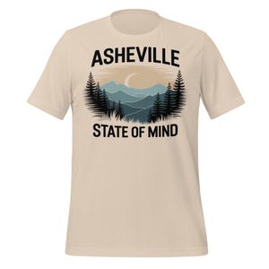 Asheville State of Mind Shirt, Blue Ridge Mountains PNG T-Shirt, Landschaftlich Natur Geschenk, Retro Asheville Wanderandenken für Reisende