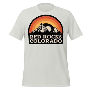 Red Rocks Colorado Shirt Vintage Colorado Tee Retro Hiking Outdoors Concert Venue Mountains Nature Sunset Travel Souvenir Unisex T-shirt