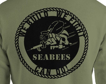 We Build We Fight Navy Veteran Seabees Unisex Hoodie