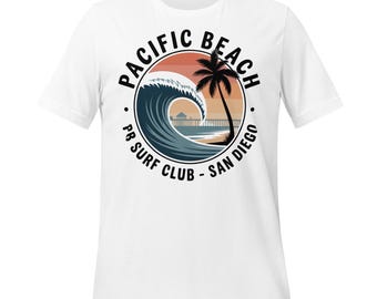 Pacific Beach San Diego Surf Club T-shirt PB Surf Tee