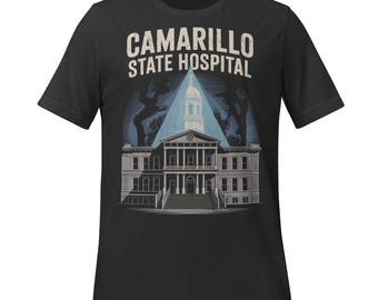 Camarillo State Hospital Shirt Creepy Retro Asylum T-Shirt Haunted California Building Tee for Urban Explorers Horror Fans or History Buffs