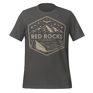 Red Rocks Colorado Shirt | Vintage Hiking Mountain Tee | Nature Adventure Graphic Tee | Outdoorsy Colorado Landscape Gift Shirt