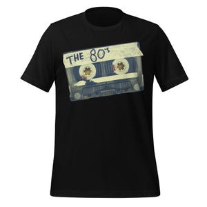 The 80s Cassette Tape T-Shirt Retro Mixtape Vintage Music Tee for 80s Lovers Funny Eighties Nostalgia Shirt for Men Women Party Outfit