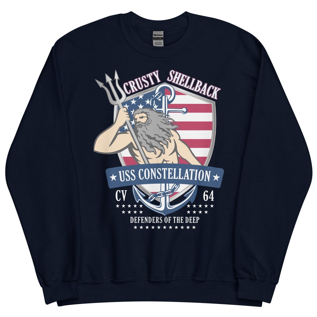 USS Constellation Sweatshirt Crusty Shellback Sweatshirt United States ...