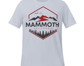 Mammoth California T-Shirt Retro Mountain Hiking Tee for Outdoor Lovers Souvenir Shirt for Ski Trip Camping National Park Travelers