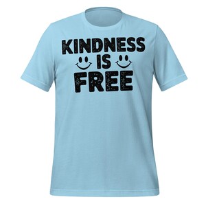 Kindness Is Free Shirt Retro Smiley Face Tee Positive Affirmation Gift Cute Mental Health Awareness T-Shirt for Women Teens Teachers
